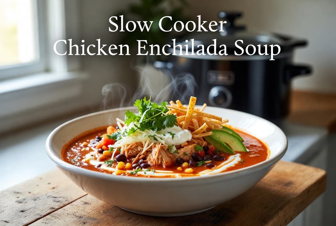 Slow Cooker Chicken Enchilada Soup