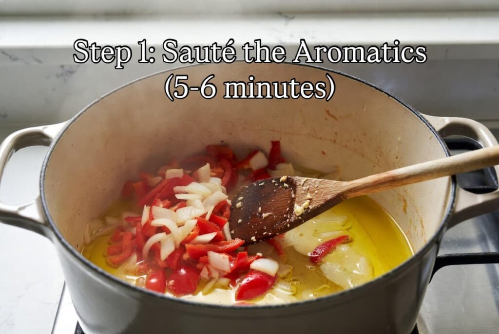 Step 1 Sauté the Aromatics